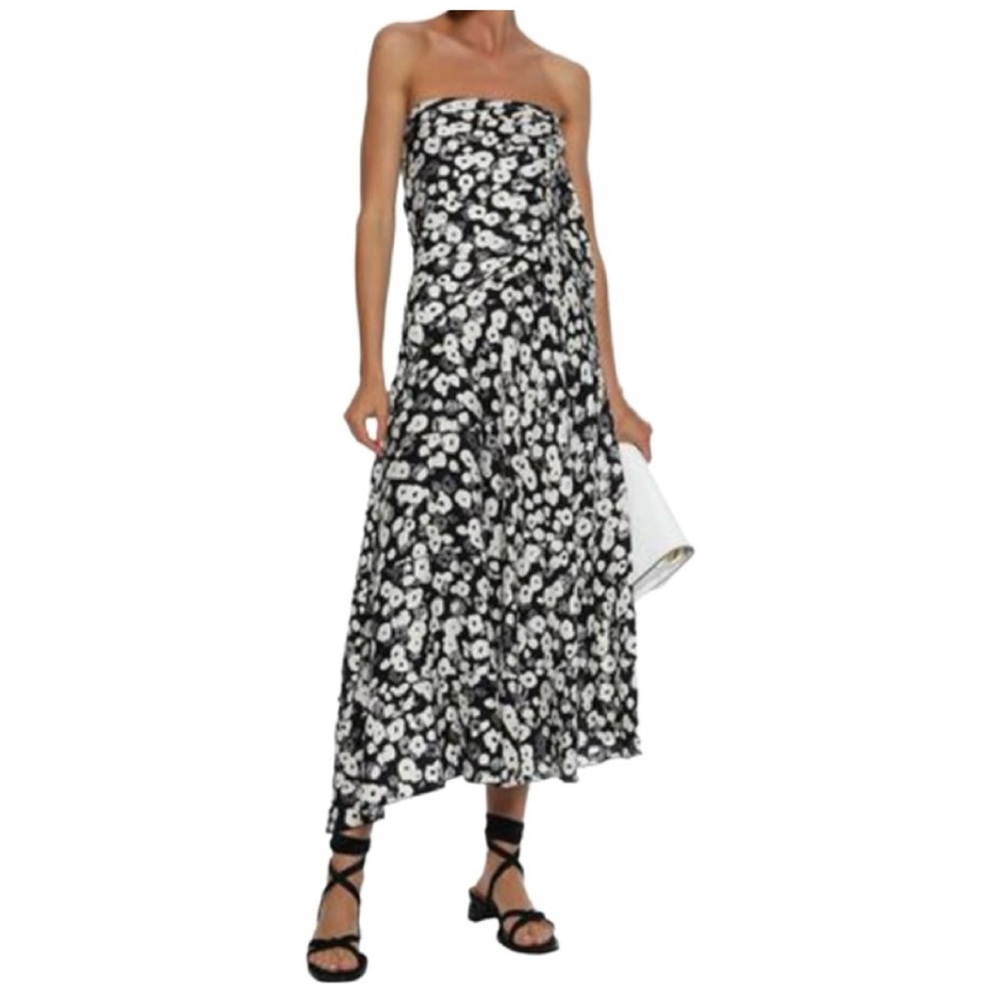 Derek Lam silk strapless dress